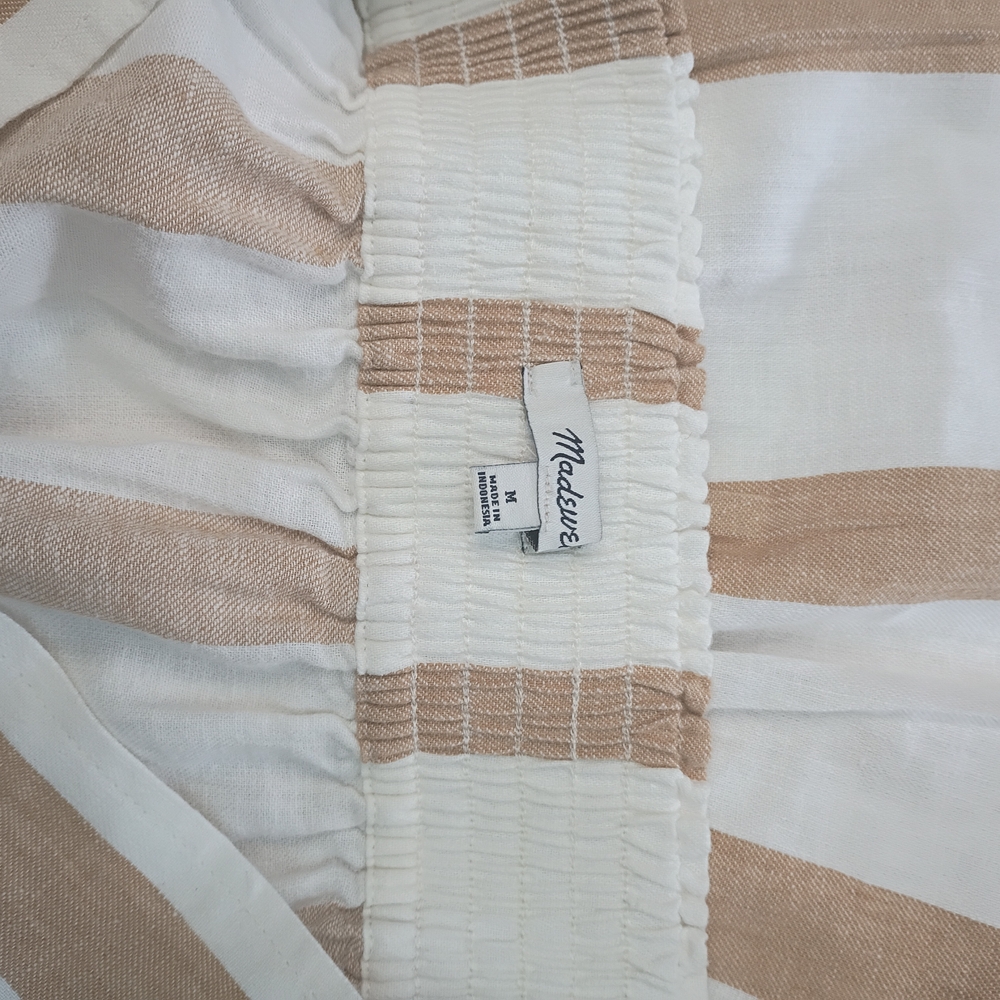 Madewell Beige and White Striped A-Line Skirt - Picture 7 of 8